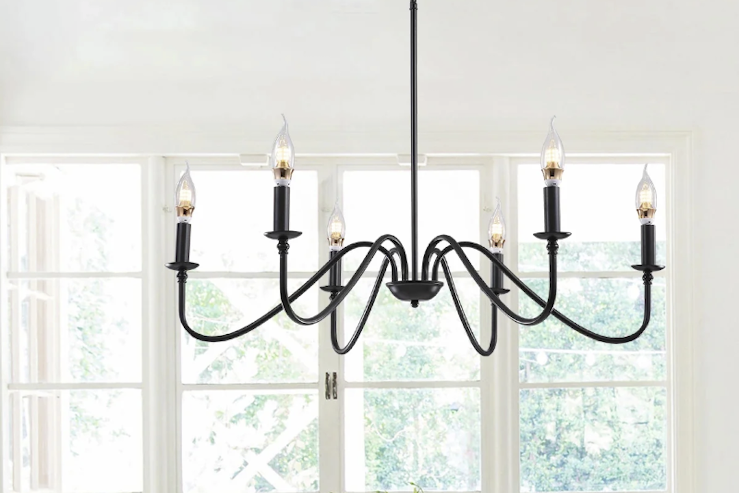 Shine Bright with a Bold Black Steel Chandelier: A Modern Statement Piece for Your Home